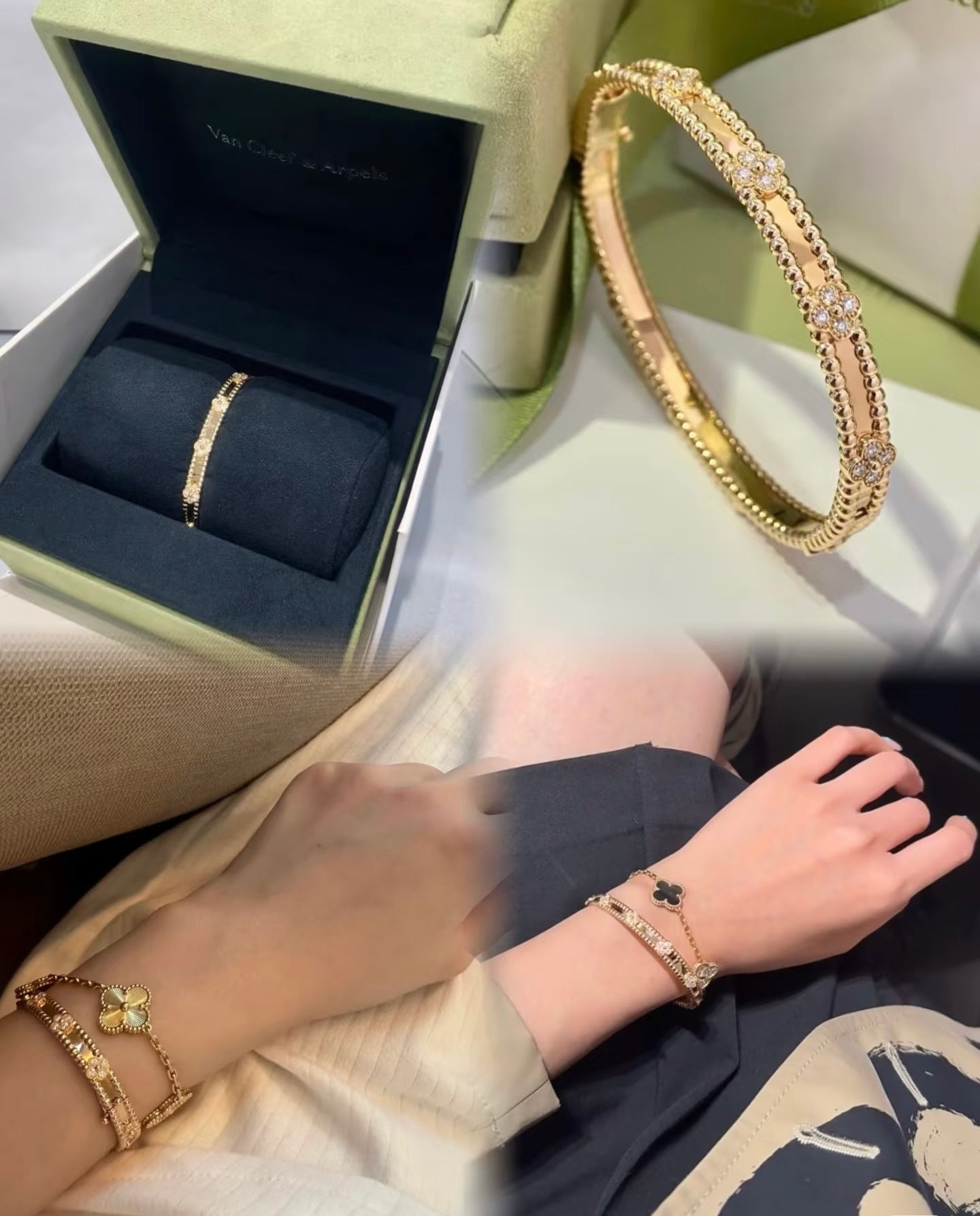 VCA Perlee Bracelets 18K Yellow Gold