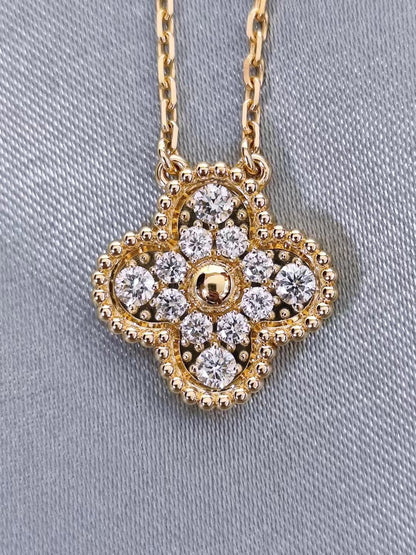 Vintage Alhambra Pendant 18K Rose Gold, Diamond